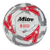 Front view of the Mitre Emirates FA Cup Match Football White, Silver and Red