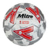 Front view of the Mitre Emirates FA Cup Play Football White, Silver and Red