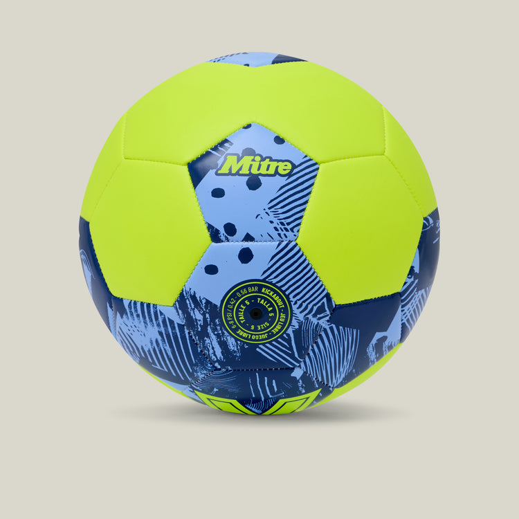 Personalised Football Lime/Navy/Blue