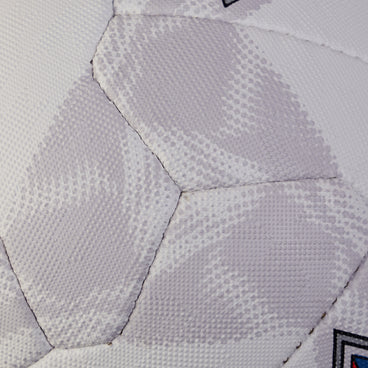Back ¾ right view of the Mitre Shooter Netball White and Red