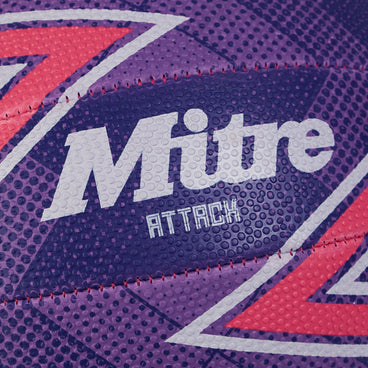 Back view of the Mitre Attack Netball Purple and Pink