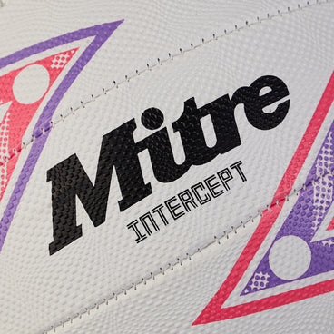 Back view of the Mitre Intercept Netball Blue and White