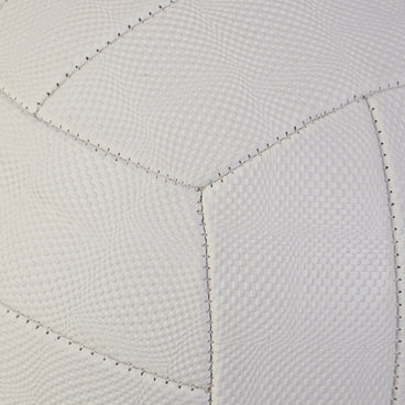Back ¾ left view of the Mitre Intercept Netball Blue and White