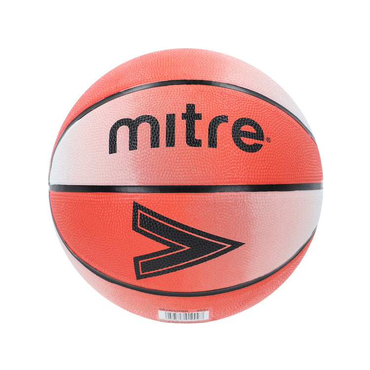 Front view of the Mitre Arena Basketball Orange and White