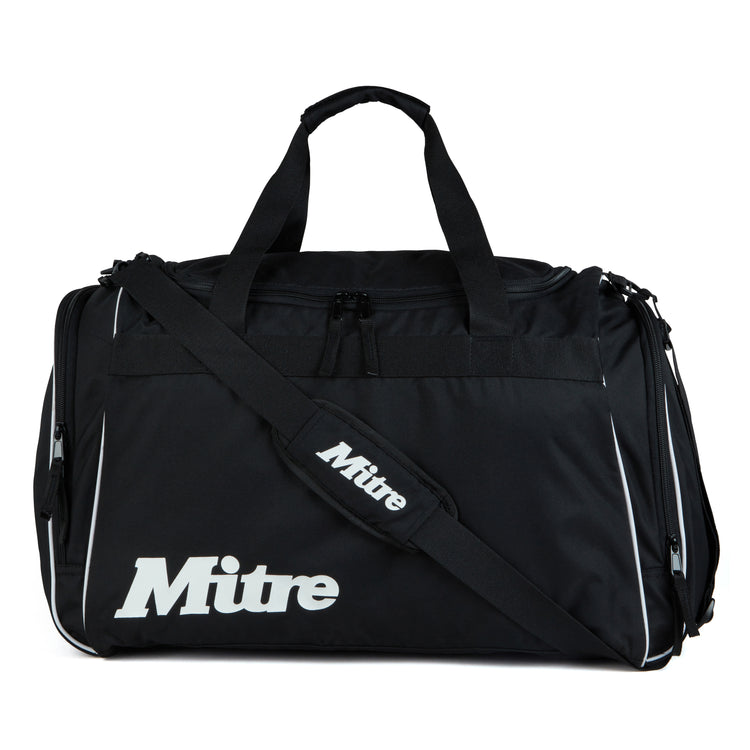 Front view of the Mitre Sunday League Kit Bag Black