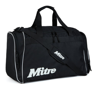 Front ¾ left view of the Mitre Sunday League Kit Bag Black