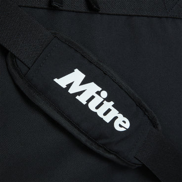 Back ¾ left view of the Mitre Sunday League Kit Bag Black
