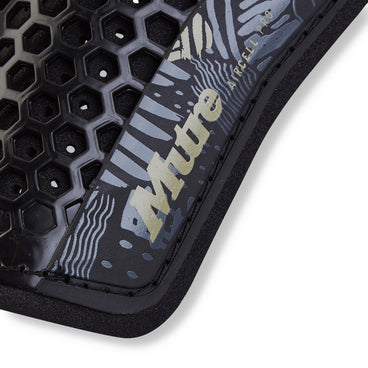 Back view of the Mitre Aircell Pro Shinguards Black and Gold