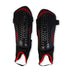 Front view of the Mitre Aircell Carbon Shinguards Black and Red